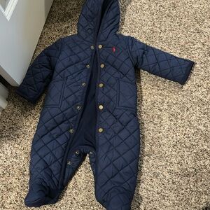 Ralph Lauren 6 mos snowsuit. Navy blue